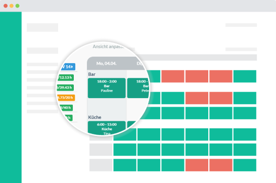 Dienstplan erstellen dann Wochenansicht ausgeben