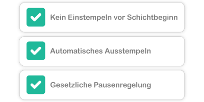 Legen Sie Regeln für die Zeiterfassung mit der Stempeluhr fest