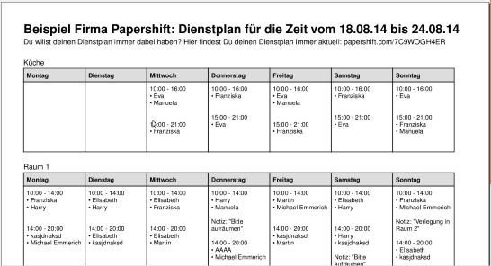 Mit Dienstplan erstellen vorlage