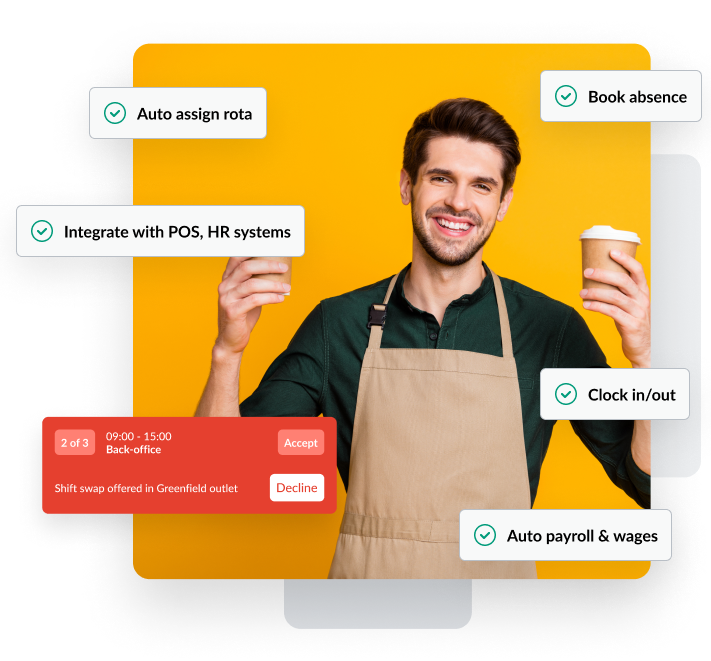 restaurant cafe bar rota scheduling timesheet absence to payroll made easy by Papershift