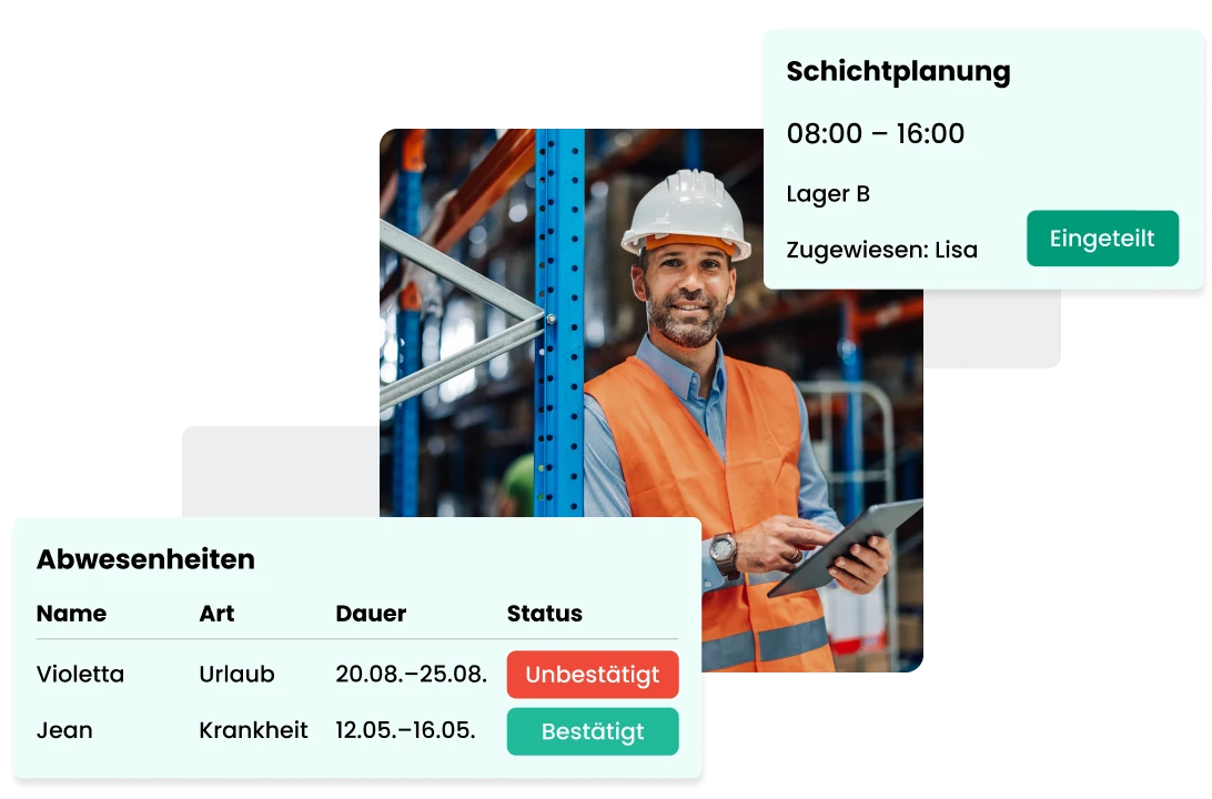 Abwesenheiten bei der Schichtplanung in Logistikzentren planen