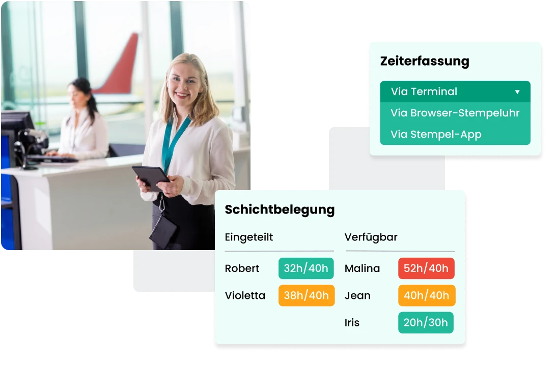 Schichten und Zeiten mit Papershift für Ihre Fluggesellschaft erfassen